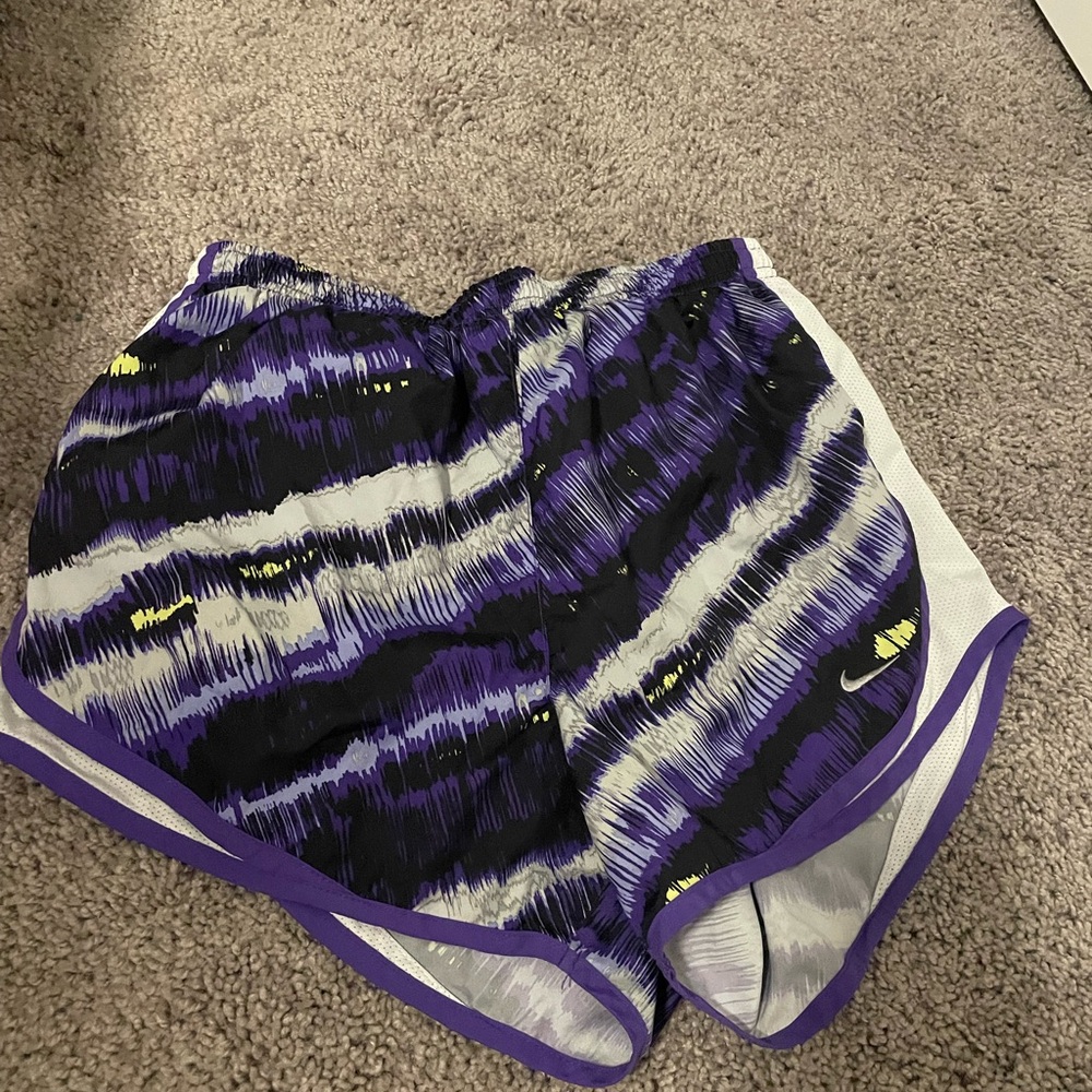 Nike Purple and Black Athletic Shorts Dynamic Design
